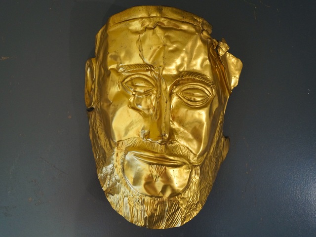 Kopie der Maske des Agamemnon in der Schliemann Gedenkstätte, Foto: Dr. Katja Winger